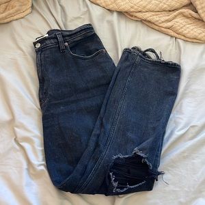 Abercrombie curve love ultra high rise straight ankle jeans